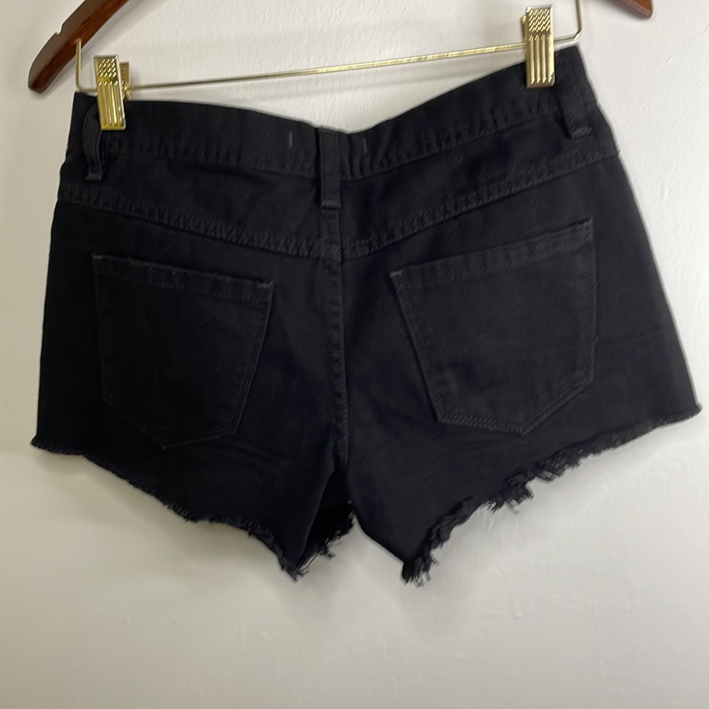 FP FREE PEOPLE BLACK SHORTS Size W 24 U.S.A.COD # 0159. - Picture 2 of 14